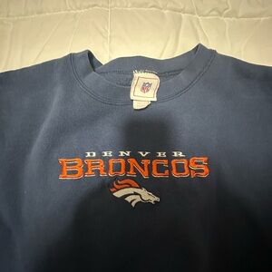 NFL Denver Broncos Navy Crewneck Sweatshirt
